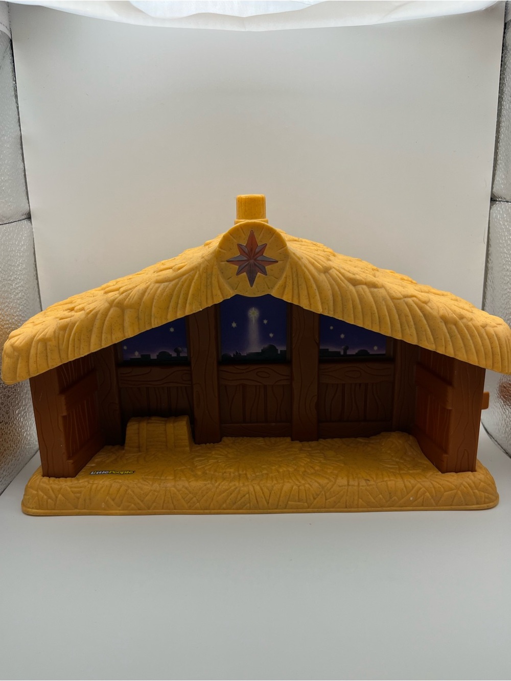 Vintage Little People Holiday Nativity Stable Decorative Display